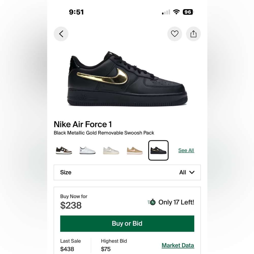 Nike Air Force 1 Removable Swoosh - Picture 3 of 3
